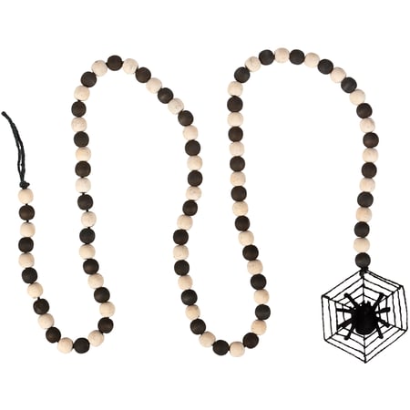 Web Beaded Garland - Wood, Jute