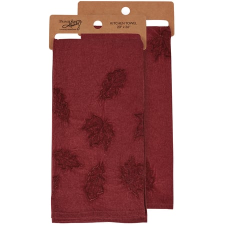 Falling Leaves Kitchen Towel - Cotton, Linen
