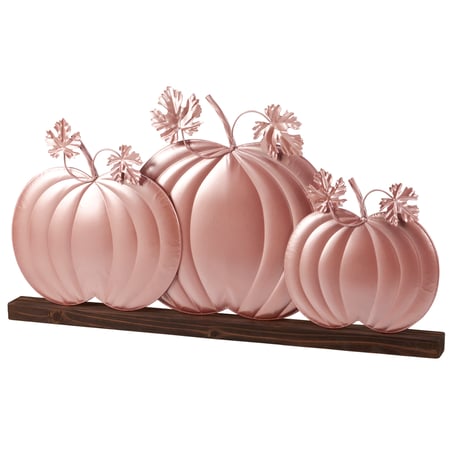 Blush Pumpkins Slat Sitter - Metal, Wood