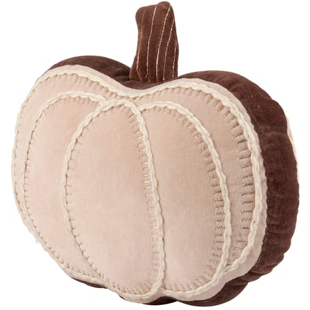 Pumpkin Shaped Pillow - Velvet, Cotton