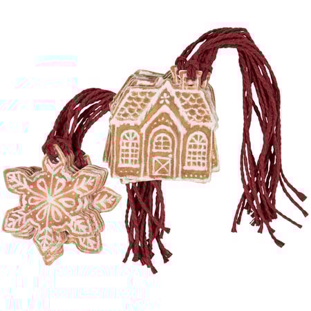 Gingerbread Gift Tag Set - Paper, Twine