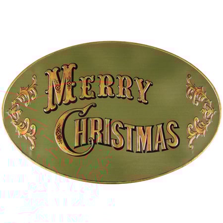 Vintage Merry Christmas Wall Decor - Metal