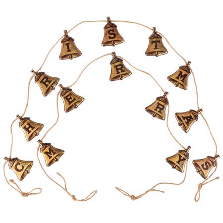Merry Christmas Garland Set - Metal, Jute