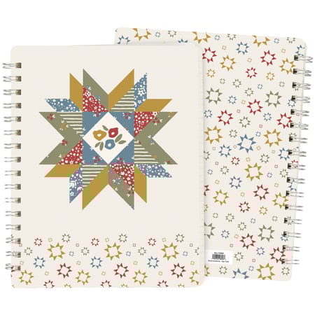 Star Quilt Spiral Notebook - Paper, Metal