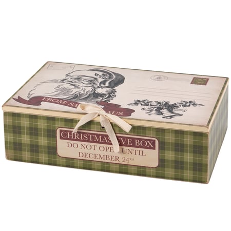 From Santa Claus Giving Box - Wood, Paper, Metal, Cotton