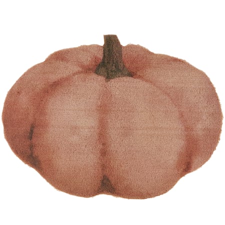 Blush Pumpkin Rug - Polyester, PVC Skid-Resistant Backing