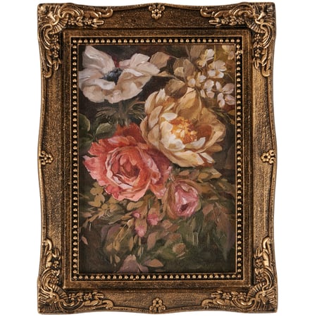 Moody Floral Framed Wall Art - Wood, Paper