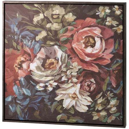 Moody Floral Canvas Wall Art - Wood, Canvas