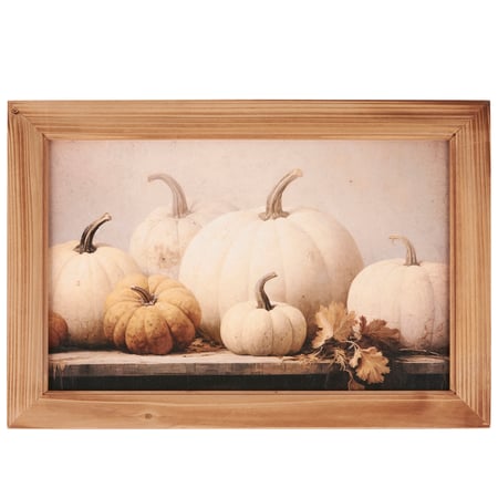 Pumpkins Framed Wall Art - Wood, Canvas