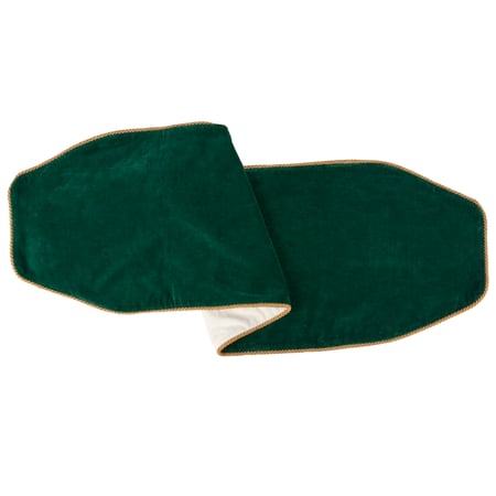 Green Velvet Table Runner - Velvet, Cotton