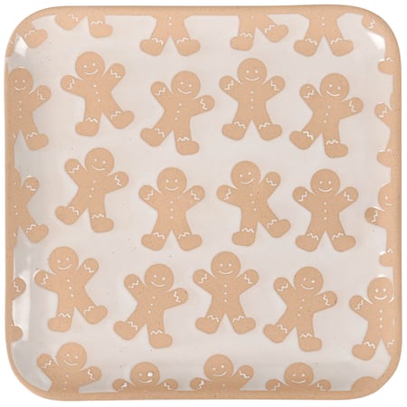 Gingerbread Man Tray - Stoneware