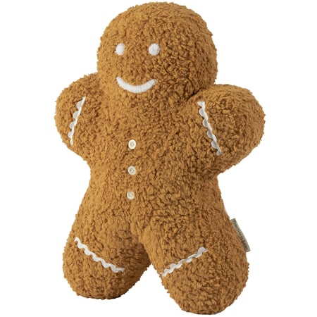 Gingerbread Man Shaped Pillow - Cotton