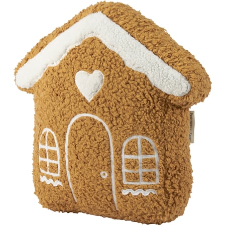 Gingerbread House Shaped Pillow - Cotton