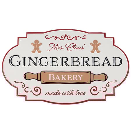 Gingerbread Bakery Wall Decor - Metal