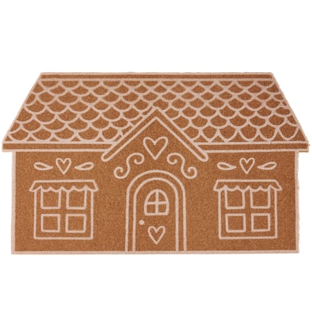 Gingerbread House Rug - Polyester, PVC Skid-Resistant Backing