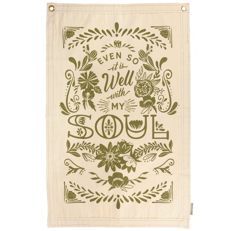 It Is Well With My Soul Wall Banner - Canvas, Metal