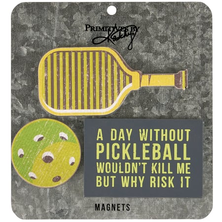 Pickleball Magnet Set - Wood, Paper, Metal, Magnet
