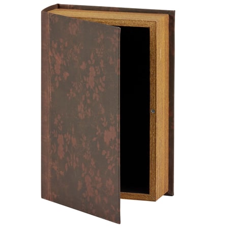 Dark Floral Book Box - Wood, Velvet, Canvas, Metal, Magnet