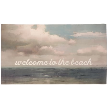 Welcome To The Beach Rug - Polyester, PVC skid-resistant backing