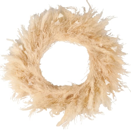 Pampas Grass Wreath - Natural Foliage, Foam