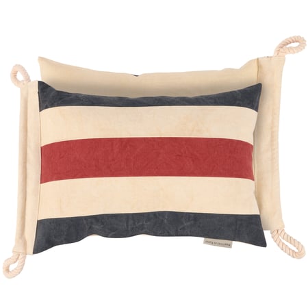Nautical Yes Pillow - Canvas, Rope, Zipper
