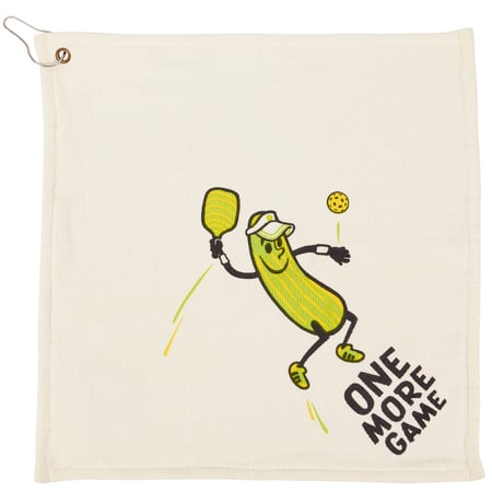 One More Game Pickleball Towel - Cotton, Terrycloth, Metal