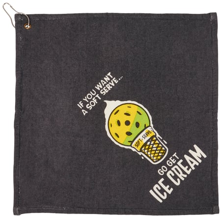 Soft Serve Pickleball Towel - Cotton, Terrycloth, Metal