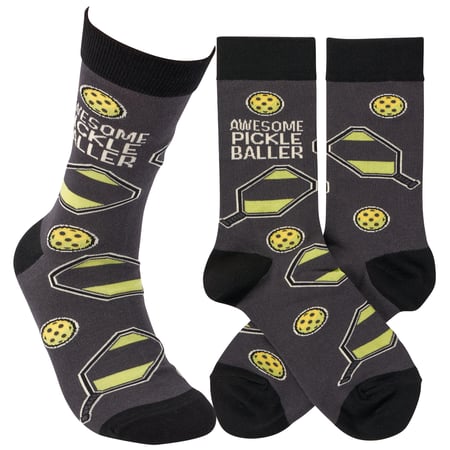 Awesome Pickleballer Socks - Cotton, Nylon, Spandex