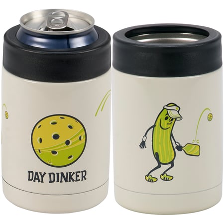 Day Dinker Can Cooler - Stainless Steel, Plastic