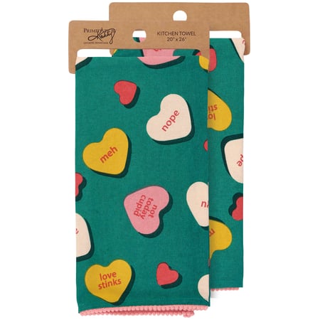 Anti Valentine Kitchen Towel - Cotton