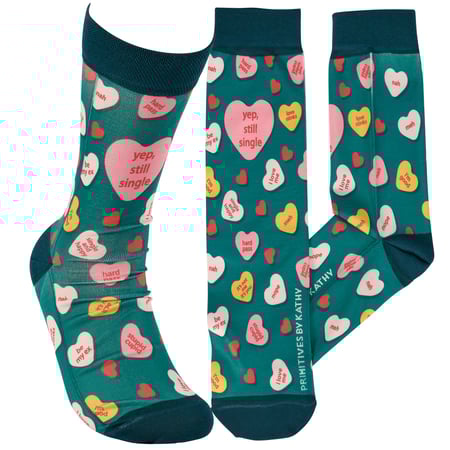 Yep, Still Single Socks - Polyester, Spandex
