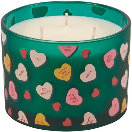 Anti Valentine Candle - Soy Wax, Glass, Cotton