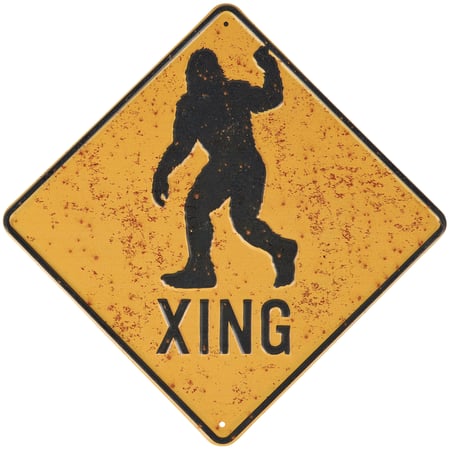 Bigfoot Xing Wall Decor - Metal