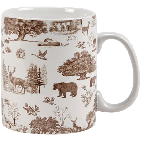 Cabin Toile Mug - Stoneware