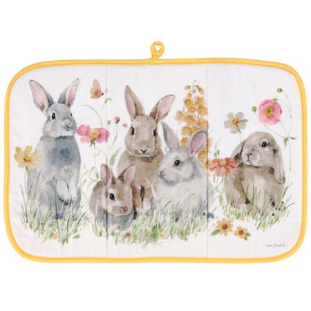 Flower Bunny Drying Mat - Polyester, Foam