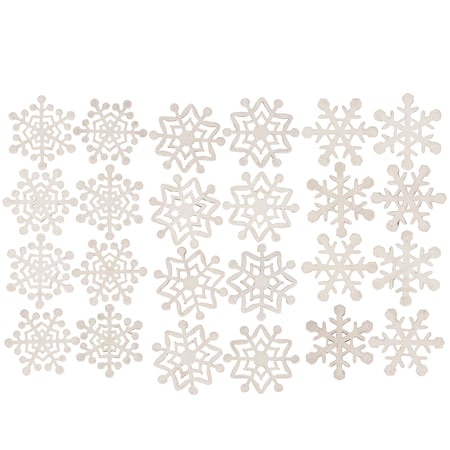 Small Snowflake Ornament Set - Wood