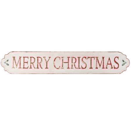 Traditional Merry Christmas Wall Decor - Metal