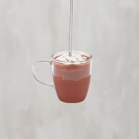 Hot Cocoa Ornament - Plastic