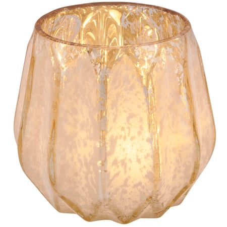 Blush Gold Candle Holder - Glass