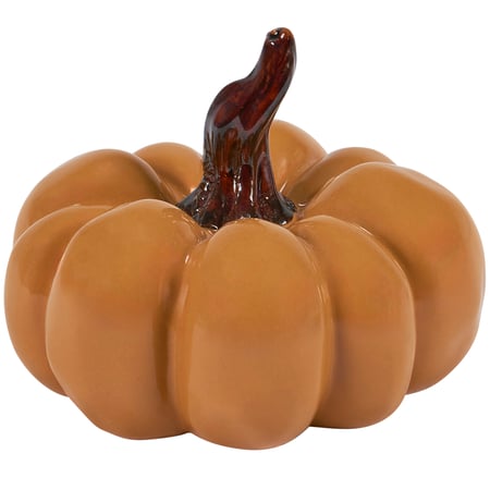 Small Orange Ceramic Pumpkin - Stoneware