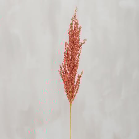 Rust Pampas Grass Floral Pick - Plastic, Paper, Wire