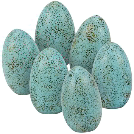Robin Blue Wooden Eggs - Wood
