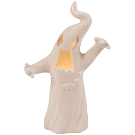 Lighted Ghost Figurine - Stoneware, Light