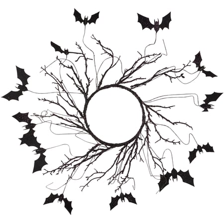 Halloween Bat Candle Ring - Plastic, Paper, Wire, Glitter