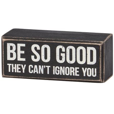 Be So Good Box Sign - Wood