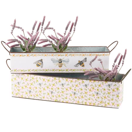 Watercolor Bee Bin Set - Metal, Paper