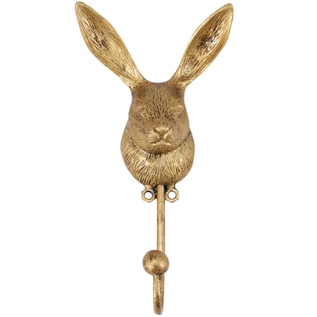 Bronze Rabbit Wall Hook - Metal