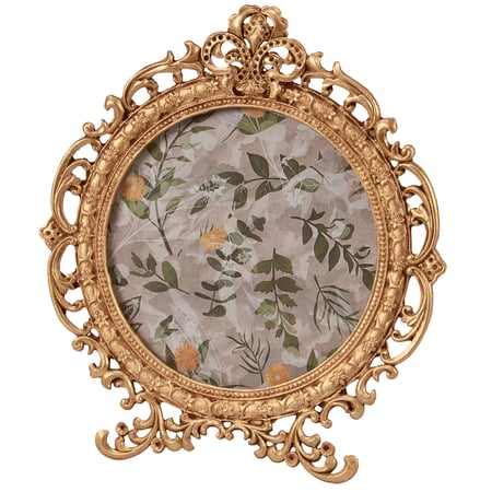 Ornate Gold Filigree Photo Frame - Metal, Glass