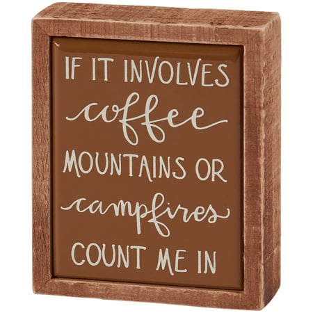 Count Me In Box Sign Mini - Wood