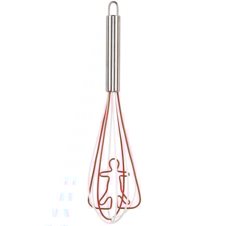 Gingerbread Man Whisk - Silicone, Metal